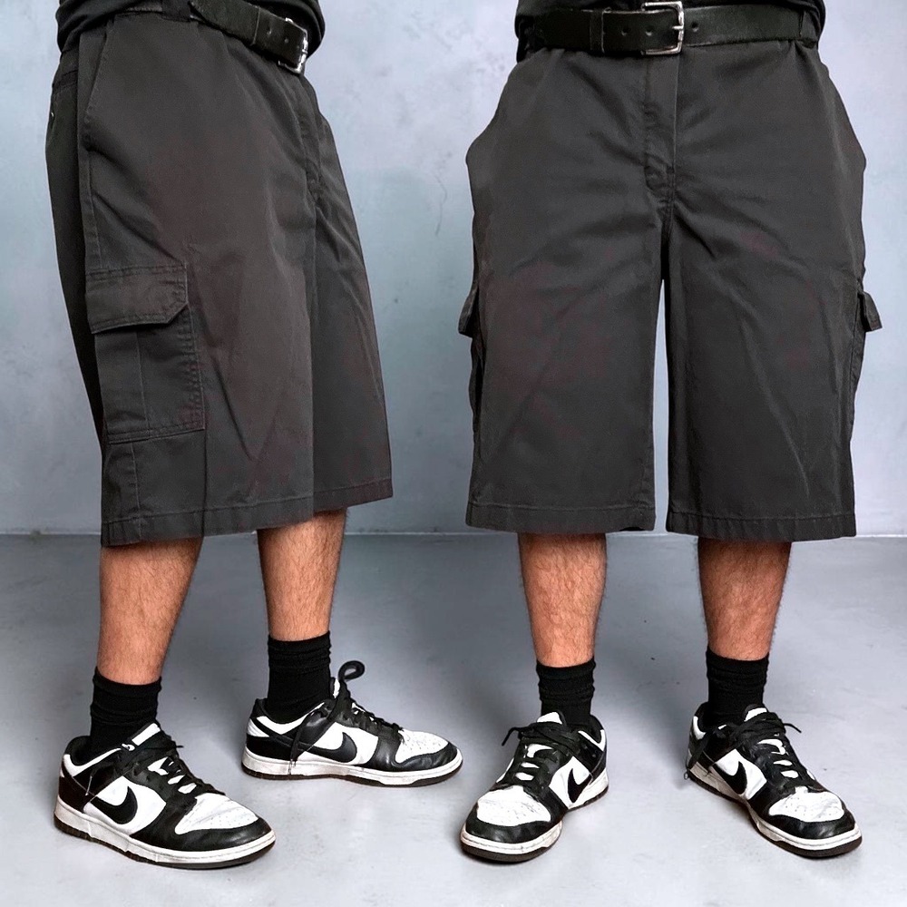 Dickies Relaxed Fit Cargo Shorts Black Skater Y2K Goth Size 44